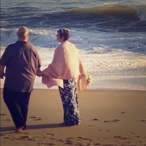 Chaps Maxi Dress XL Navy & White